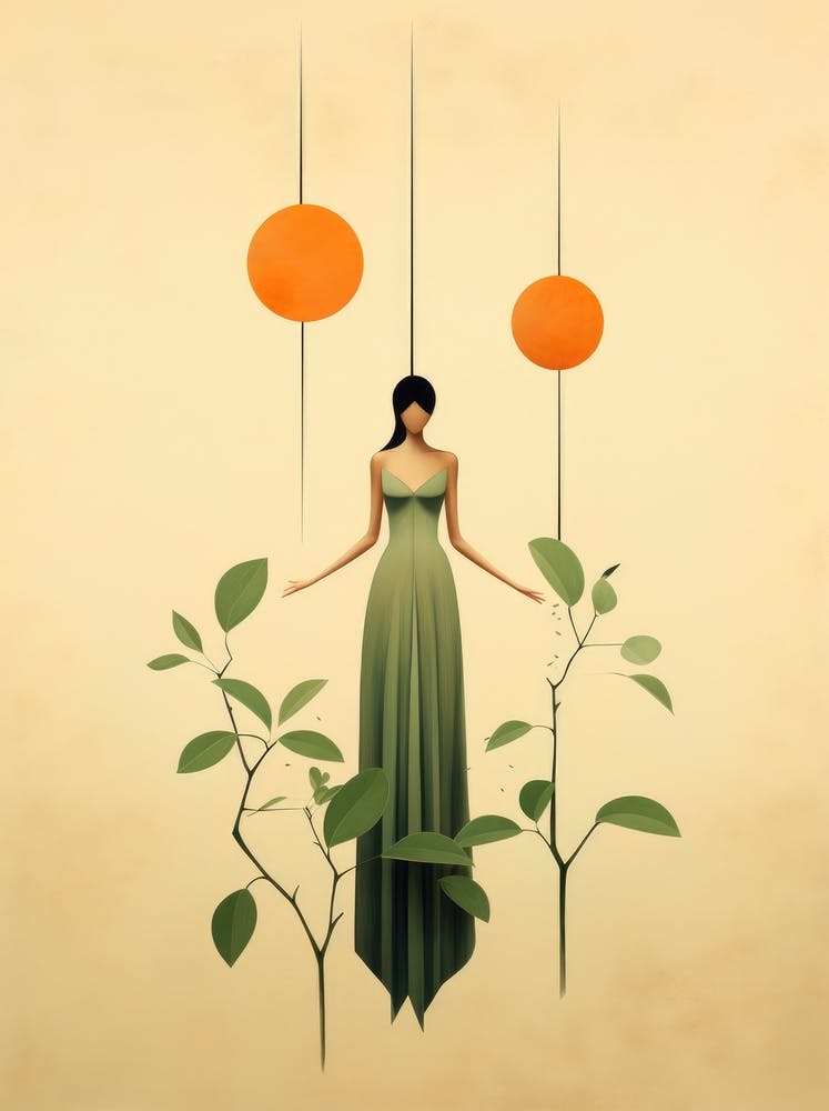 Woman In A Green Dress