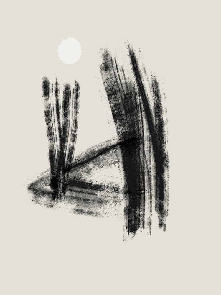 Moon And Trees