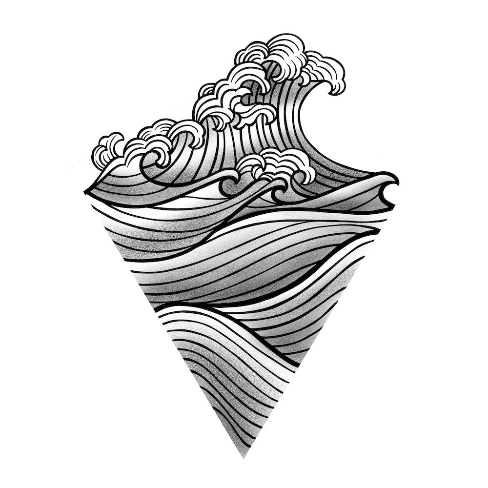Black And White Sea Waves