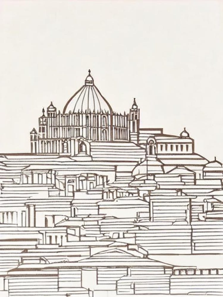 Duomo Di Siena 2 Siena Illustration de Monument Boho