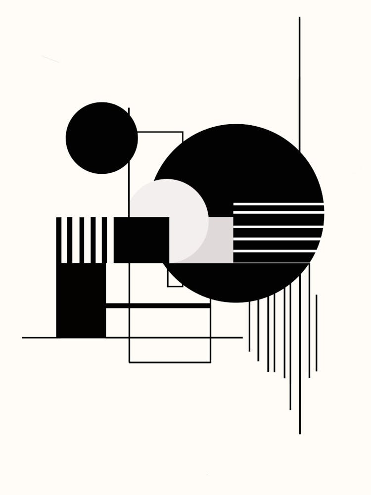 Modern Wall Art Decor, Black and White Contemporary, Unique Home Decor, Sleek Wall Design for Living Room