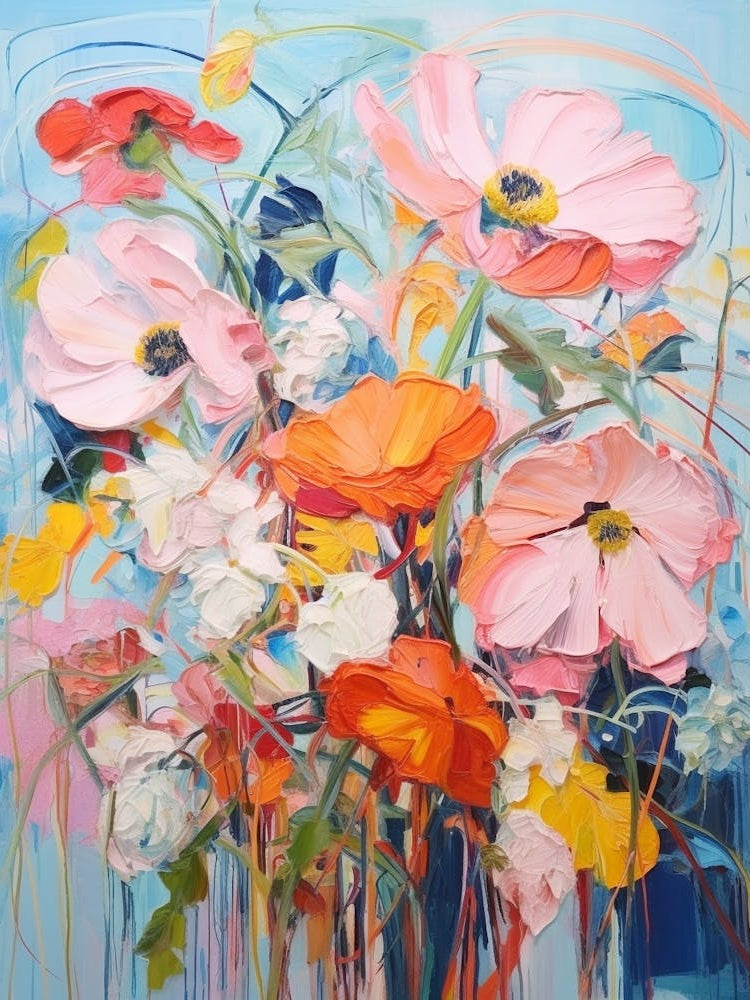 Abstract Flower Painting Poppy 3