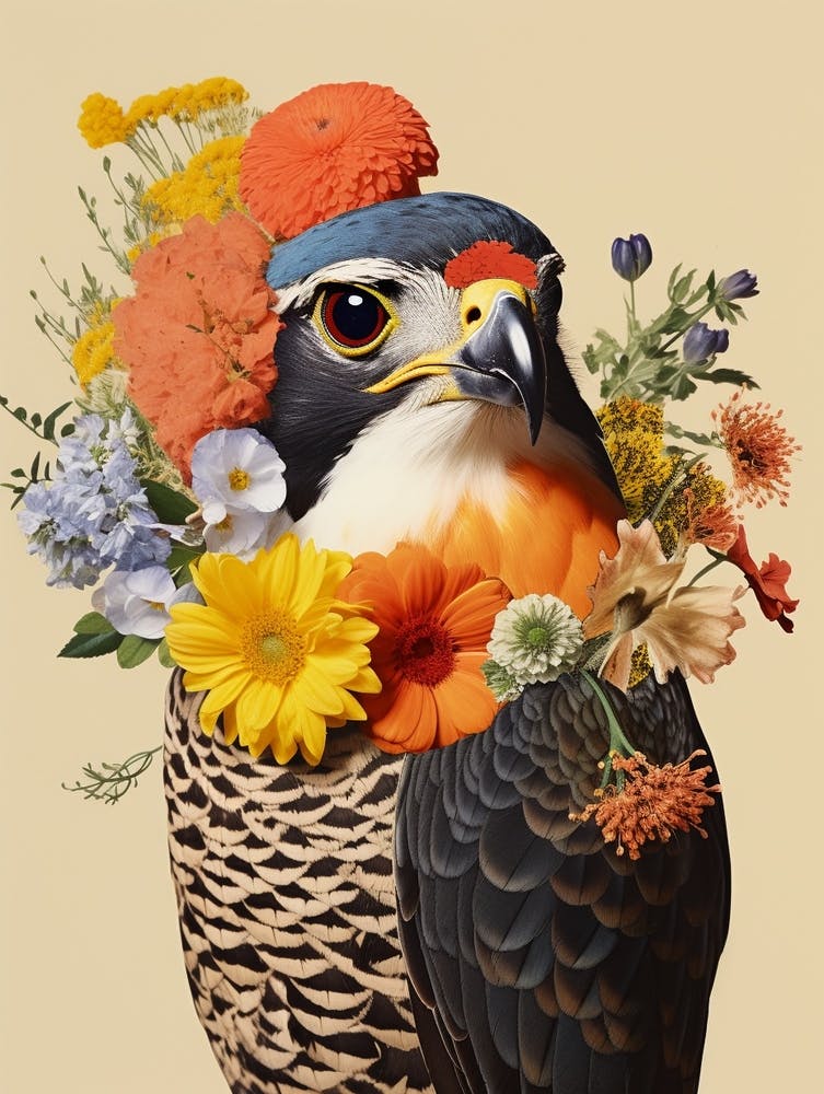 Bird With A Flower Crown Falcon 6