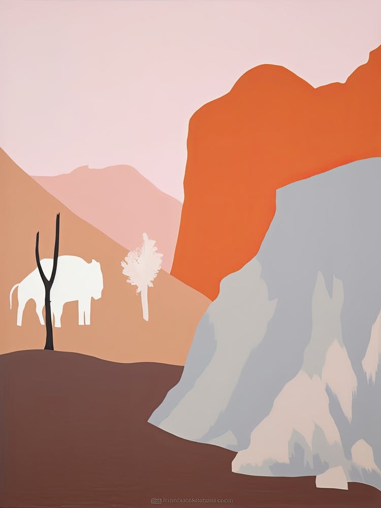 Thar-Wüste Asien (Indien und Pakistan), Zeitgenössische abstrakte Illustration 1