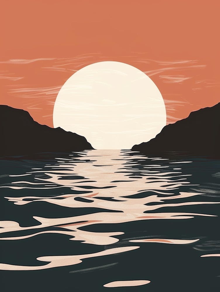 Coucher De Soleil Sur L'Eau 7