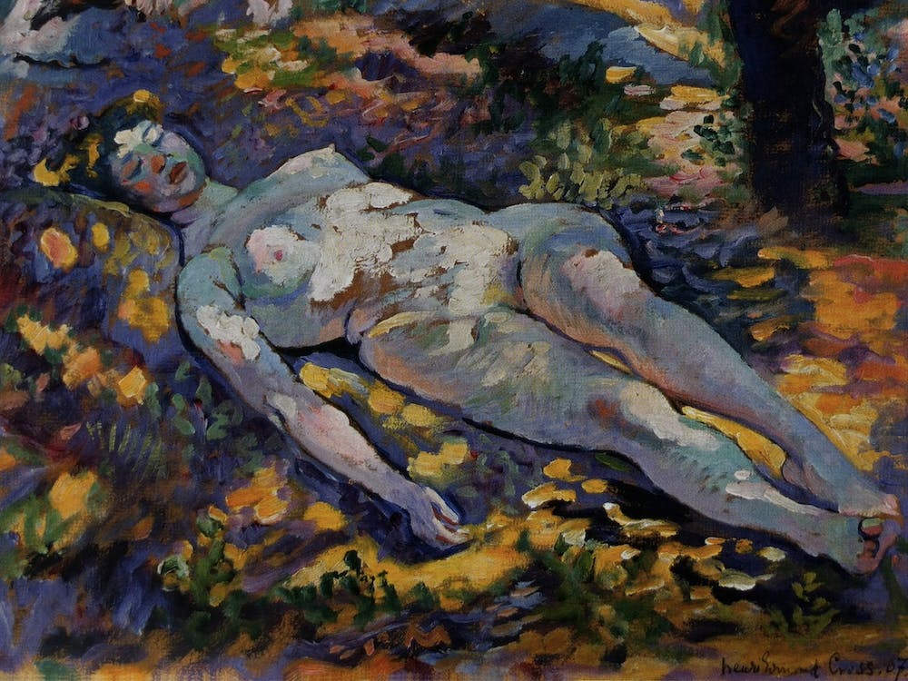 Naked Sleeper In The Clearing, Henri Edmond Cross