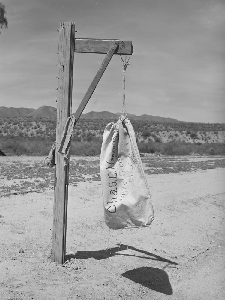 Mail Bag At Farmhouse, Pinto Creek, Arizona By Russell Lee