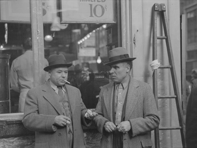 Untitled Photo, Possibly Related To Two Men In Conversation, 7th Avenue Near 38th Street, New York City By Russell 1