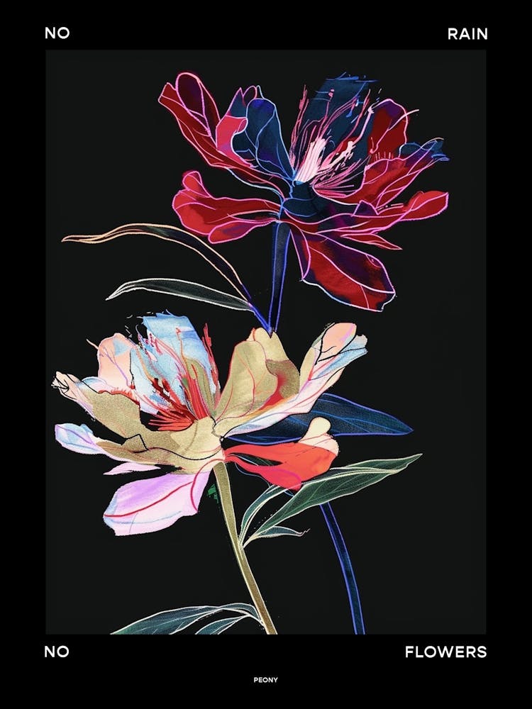 No Rain No Flowers Poster Peony 3
