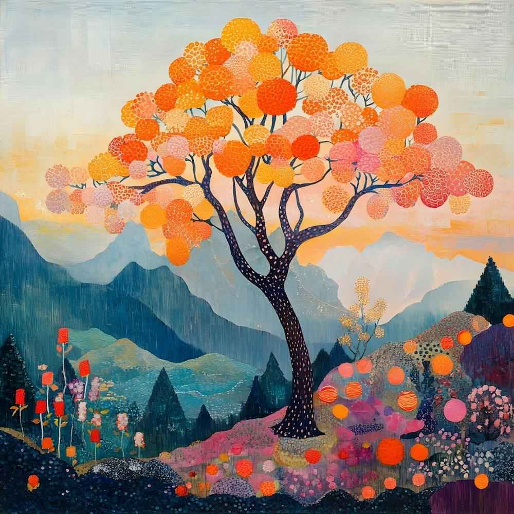 Modern Orange Tree 1