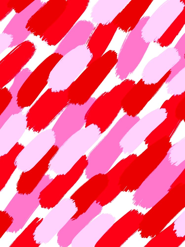 Red and Pink Brush Strokes Abstract