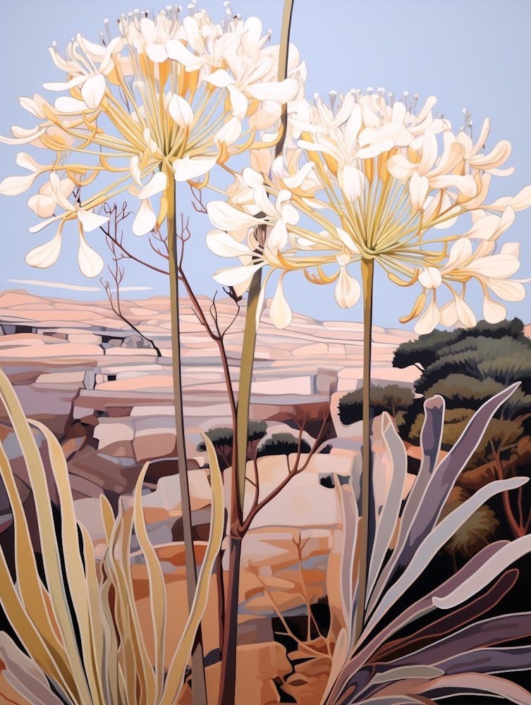 Agapanthus 2 Flower Painting