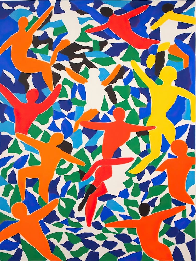 Swimming In The Style Of Matisse 4