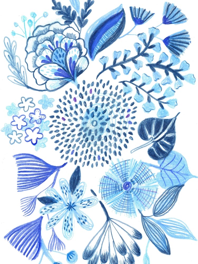 Indigo Floral