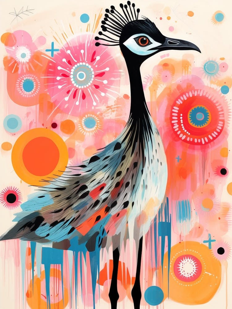 Bird Painting Collage Emu 1
