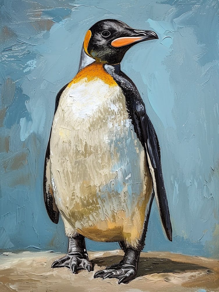 African Penguin Cooper Bay Oil Painting 2