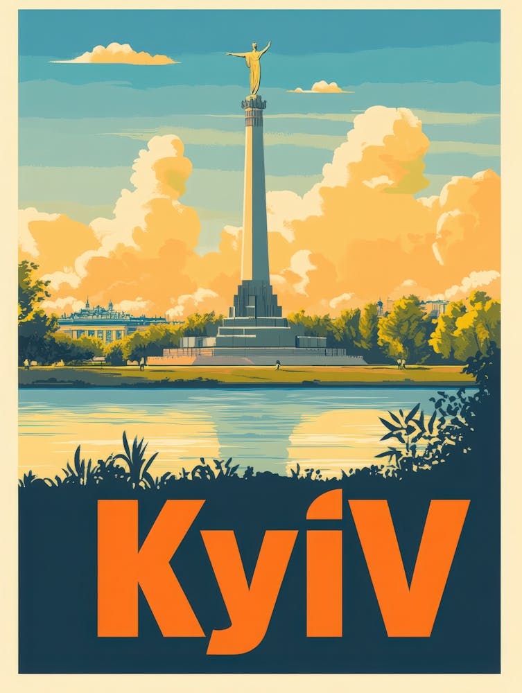 Aihrgdesign A 1970s Inspired Travel Poster For Kyiv Depicting D8bf5835 Be9d 455c Be74 093fac3459c0 1