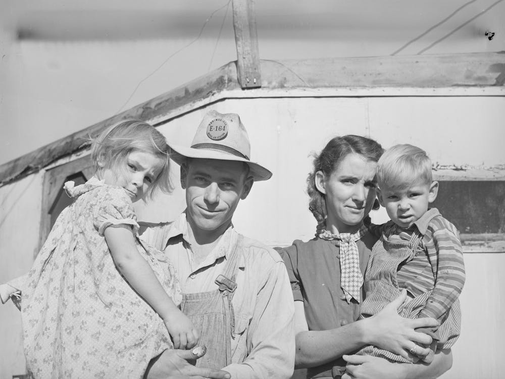 Family Of Carpenter S Helper Who Lives In Their Trailer, Corpus Christi, Texas By Russell Lee