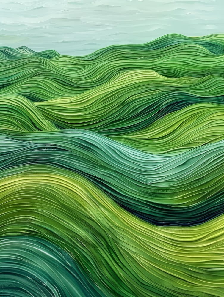 Green Wavy Landscape