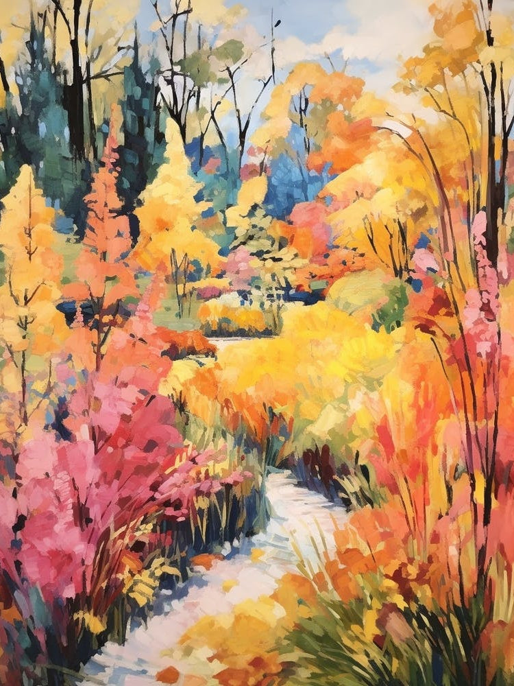 Autumn Gardens Painting Matthaei Botanical Gardens Usa 2