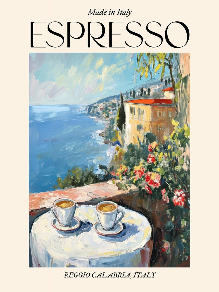 Reggio Calabria Espresso Made In Italy 3 Poster
