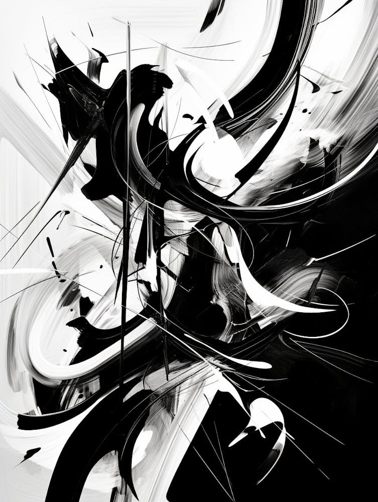 Transformation Abstract Black And White 12