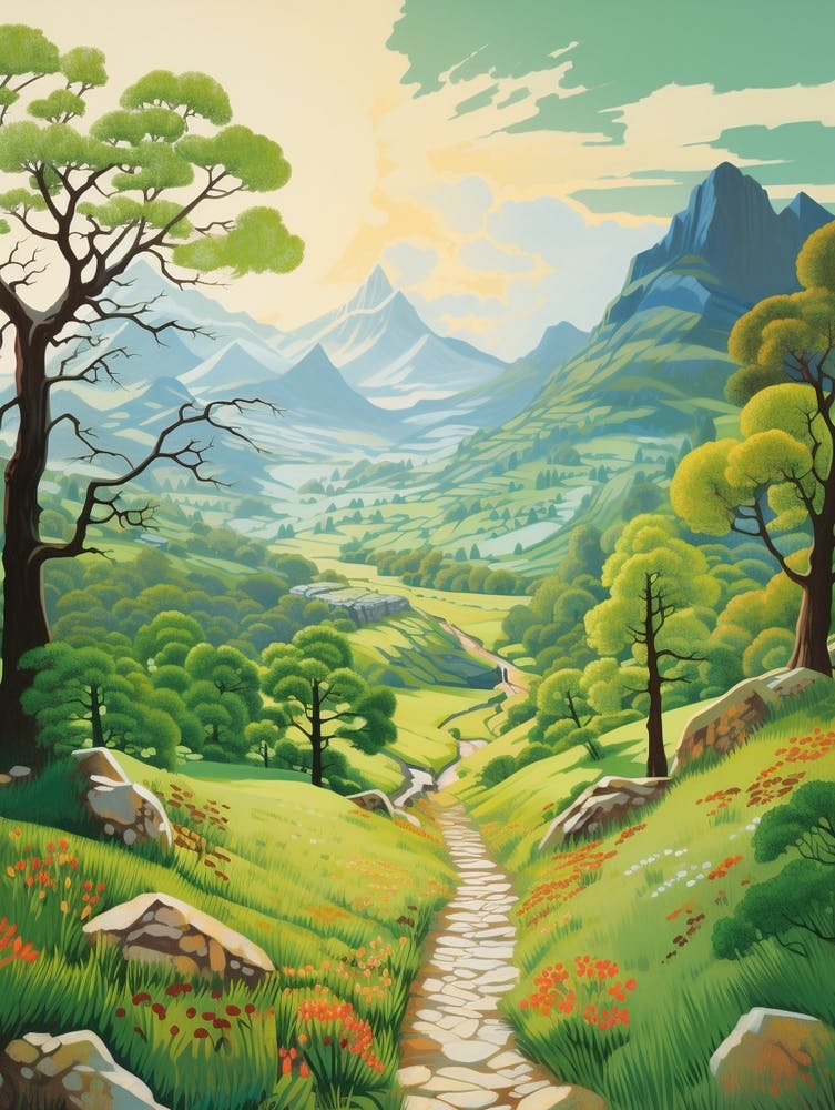 Ben Nevis Scotland 3 Hike Illustration