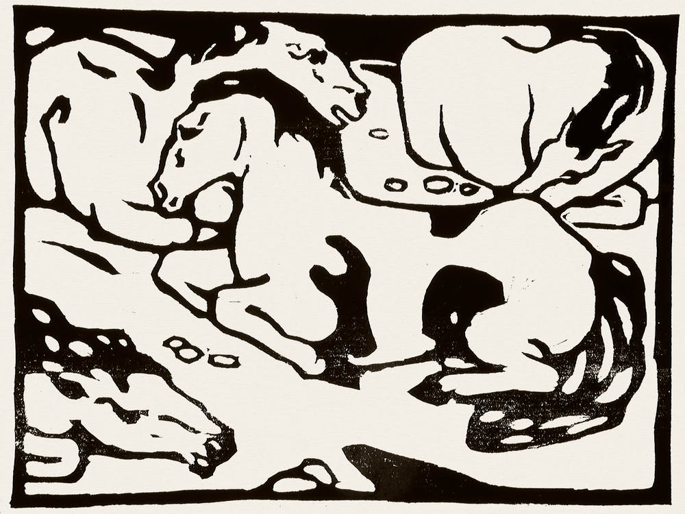 Resting Horses (1880–1916), Franz Marc