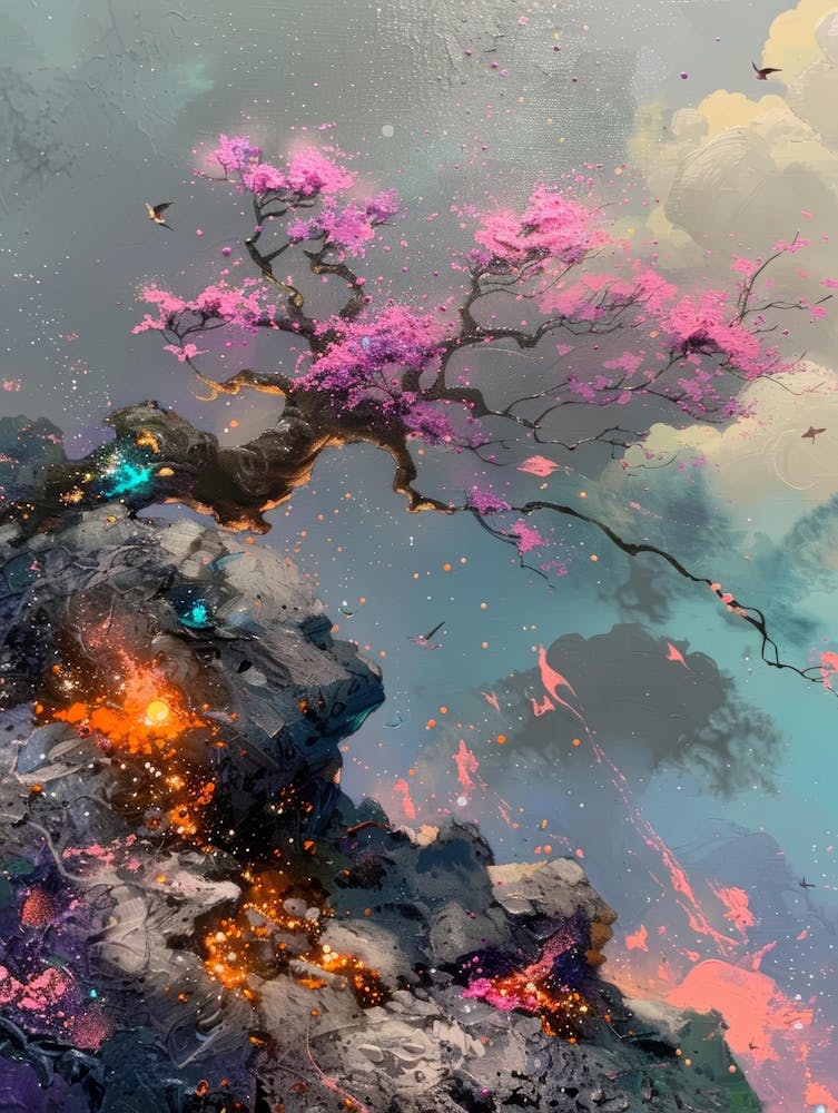 Cherry Blossoms In The Sky