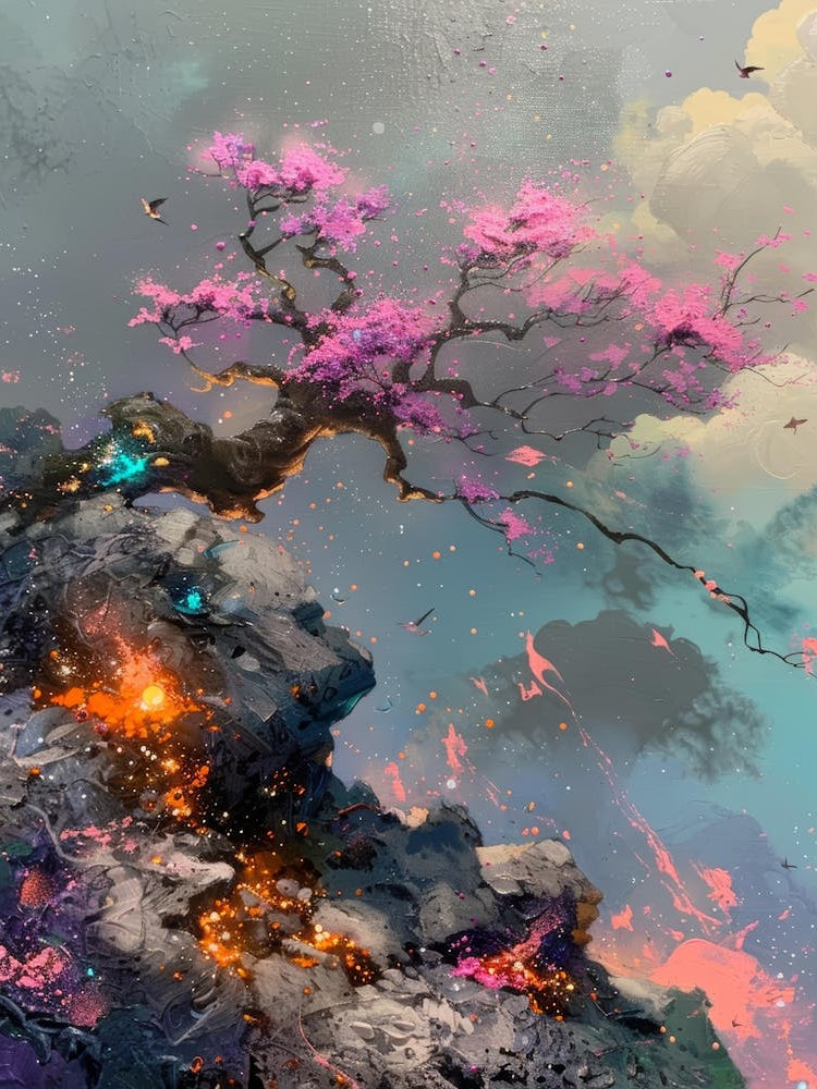 Cherry Blossoms In The Sky