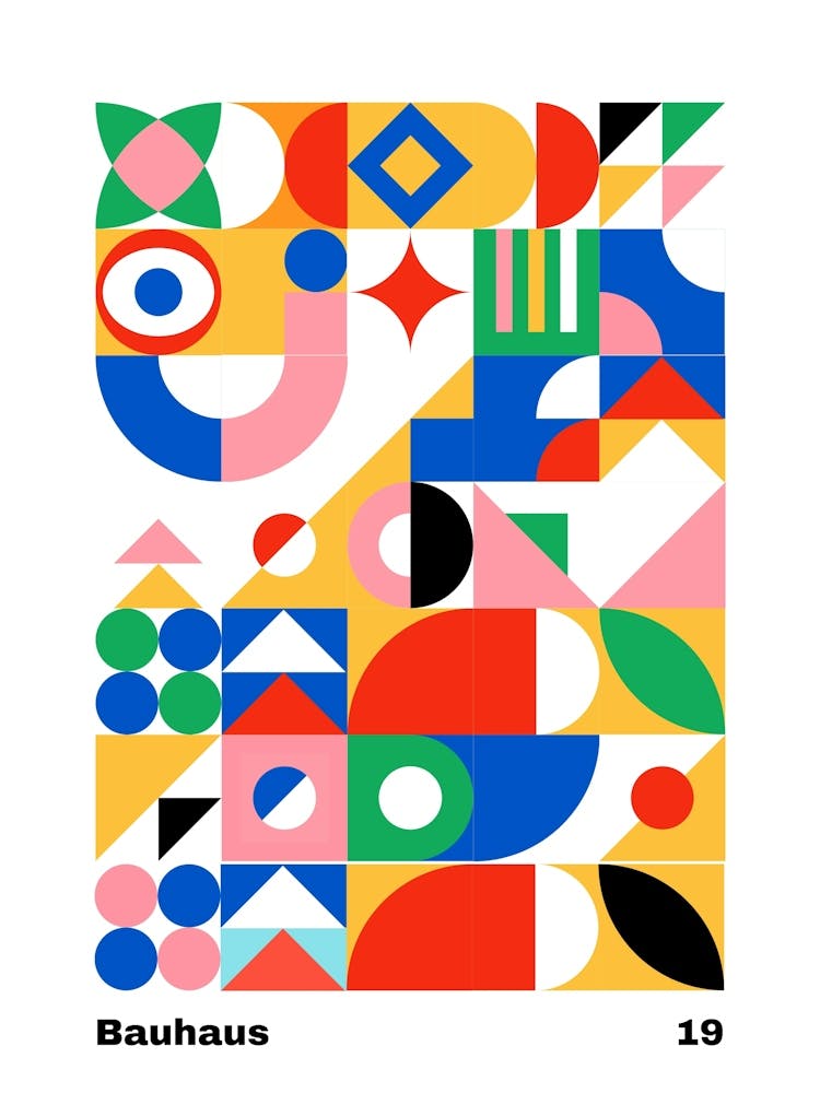 Geometric Bauhaus Poster 19