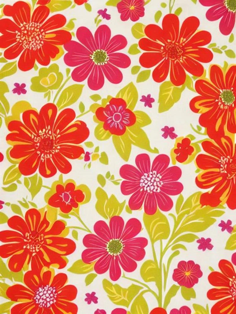 Bellflower Floral Print Retro Pattern 1 Flower