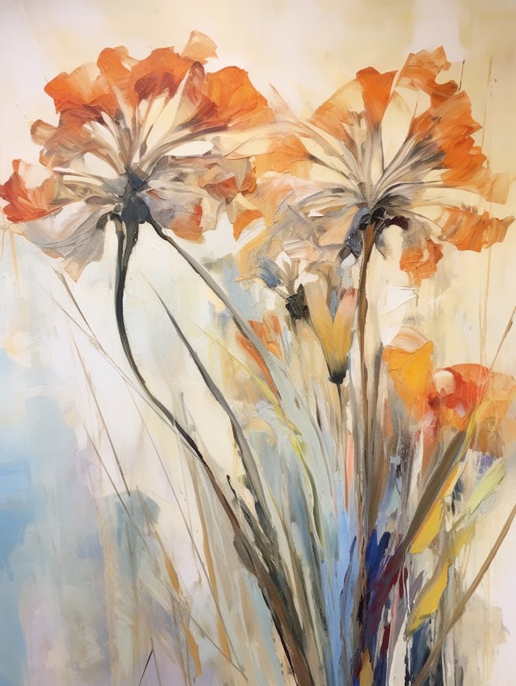 Fall Flower Painting Agapanthus 3
