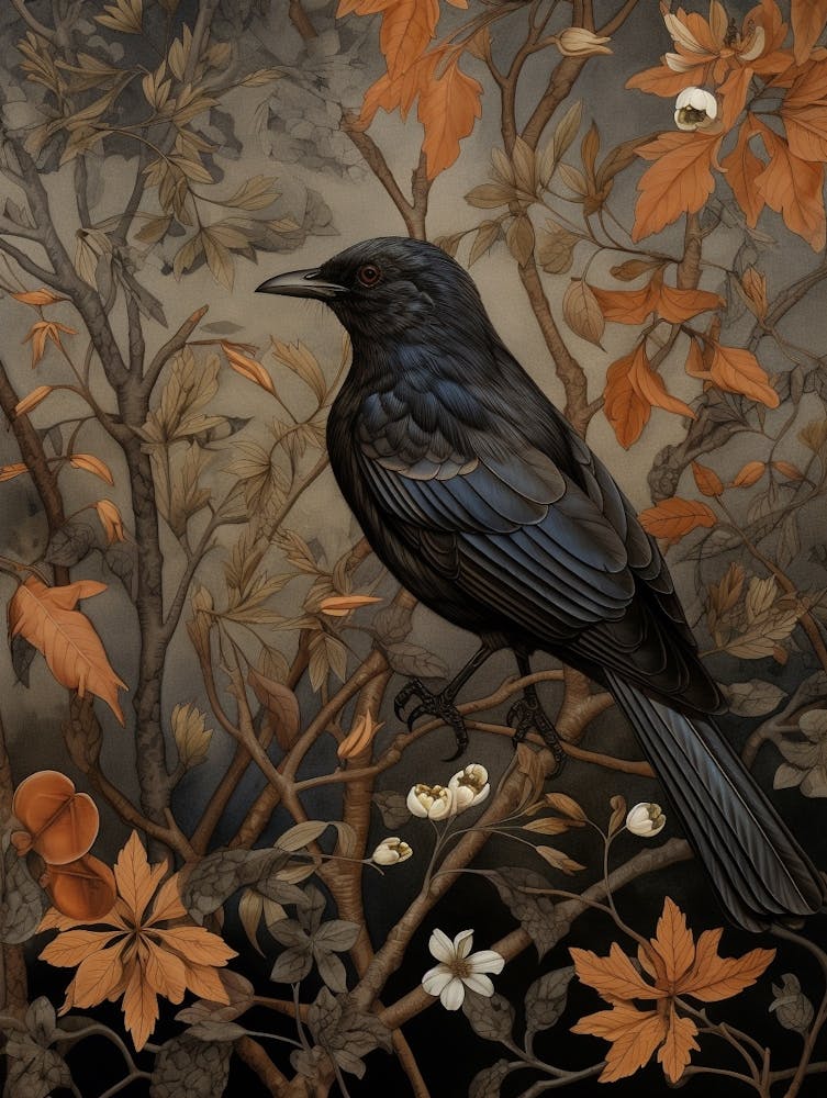 Dark And Moody Botanical Finch 2