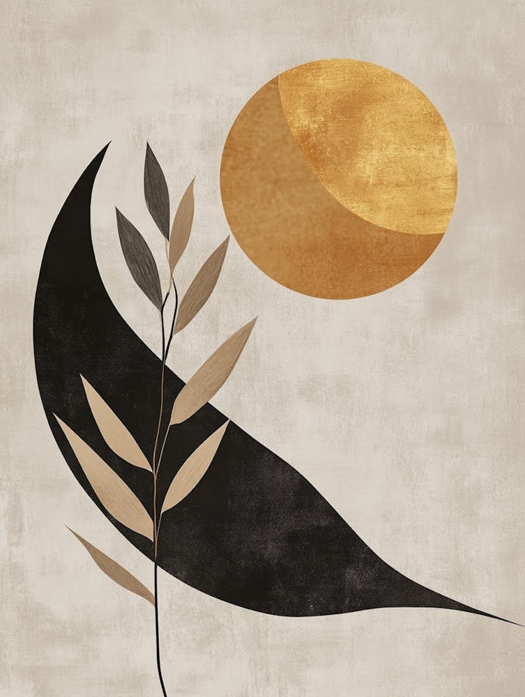 Sun And Leaves Canvas Print 3
