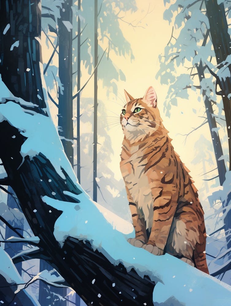 Winter Bobcat 3 Illustration