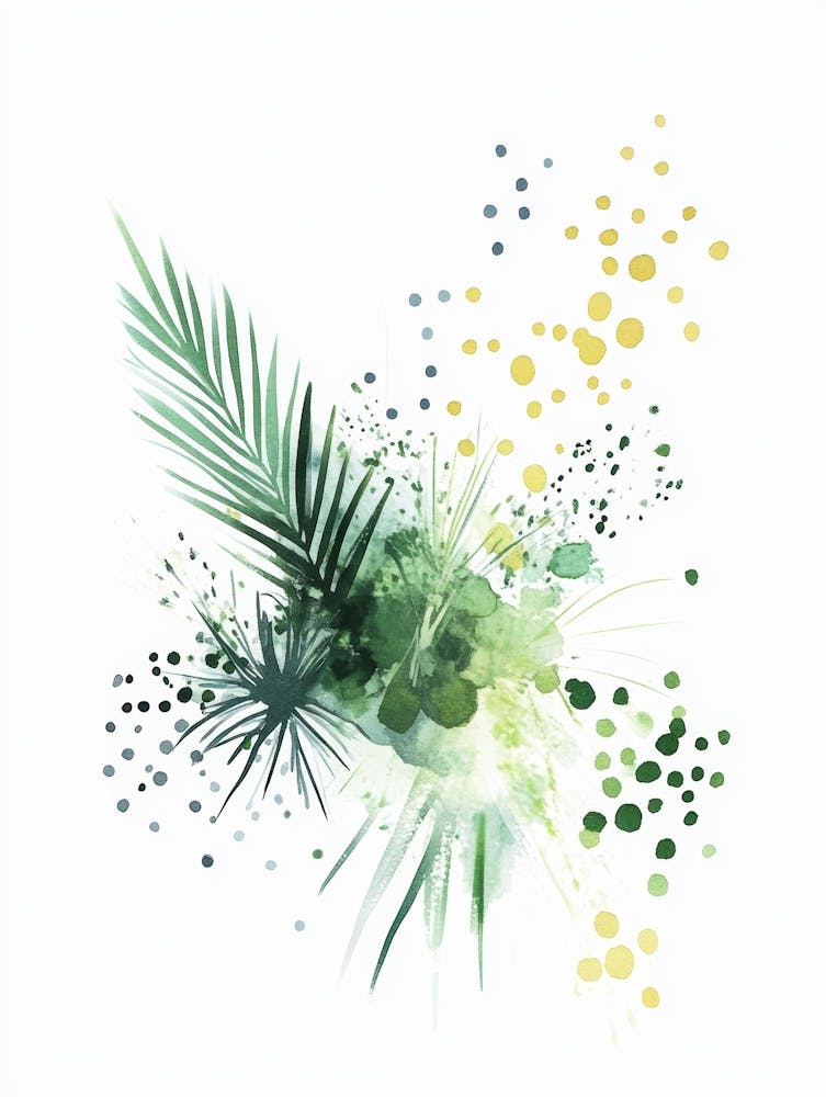 Watercolor Tropical Leaves 21
