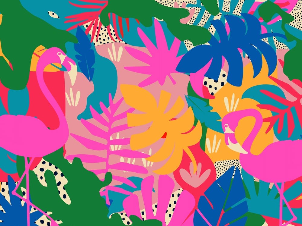 Tropical Flamingos