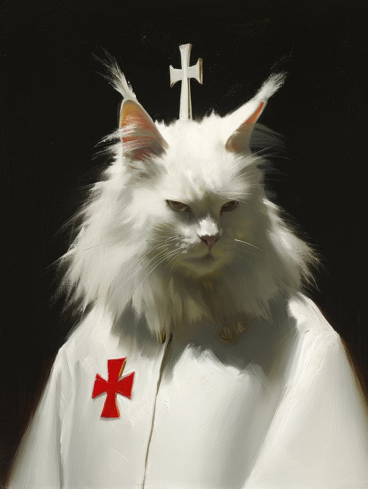 Katze mit Kreuz