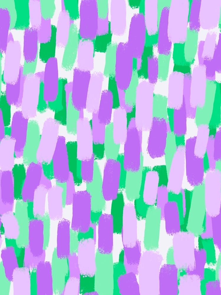 Abstract Brush Strokes Purple and Green