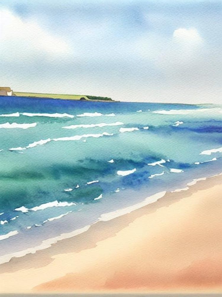 Bournemouth Beach 2, Dorset Watercolour