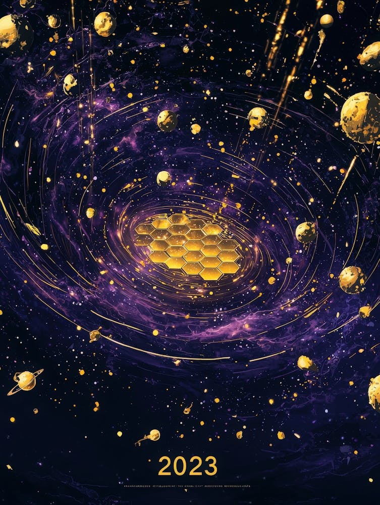 Aihrgdesign A Celestial Science Poster Showcasing New Cosmic