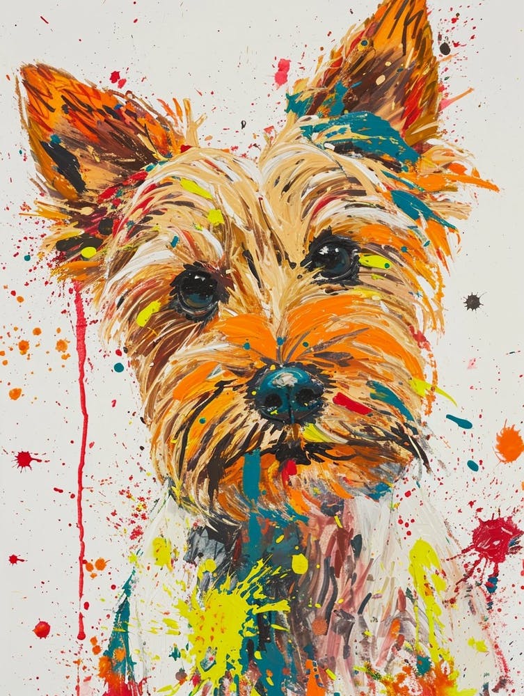 Yorkshire Terrier Acrylic Painting 10