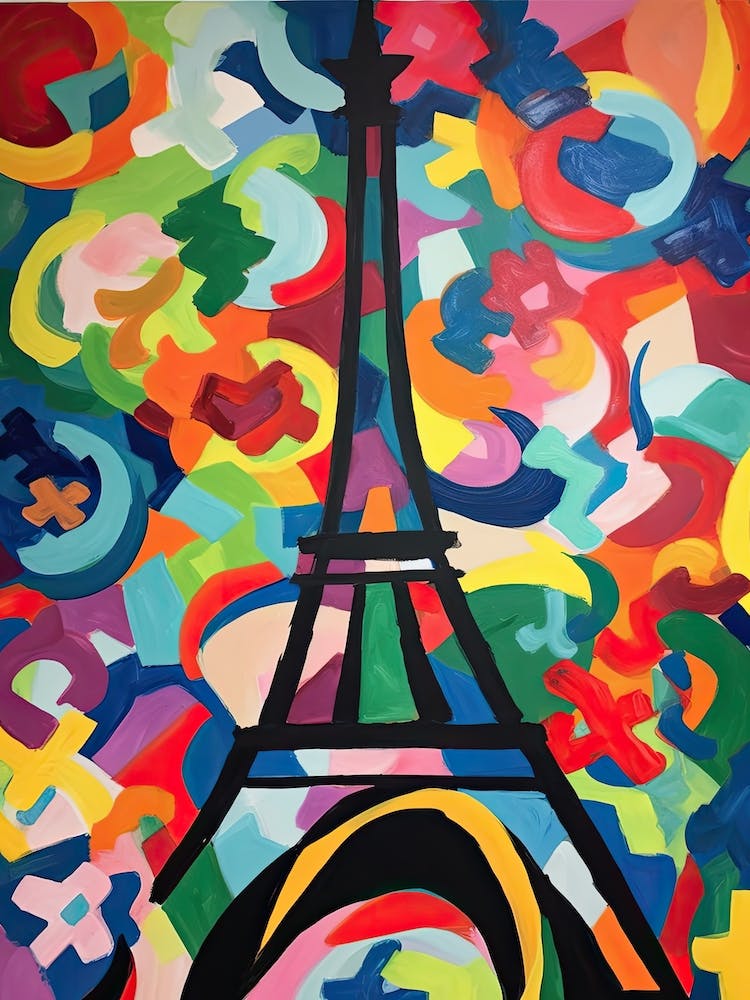 Eiffel Tower Paris France Henri Matisse Style 27