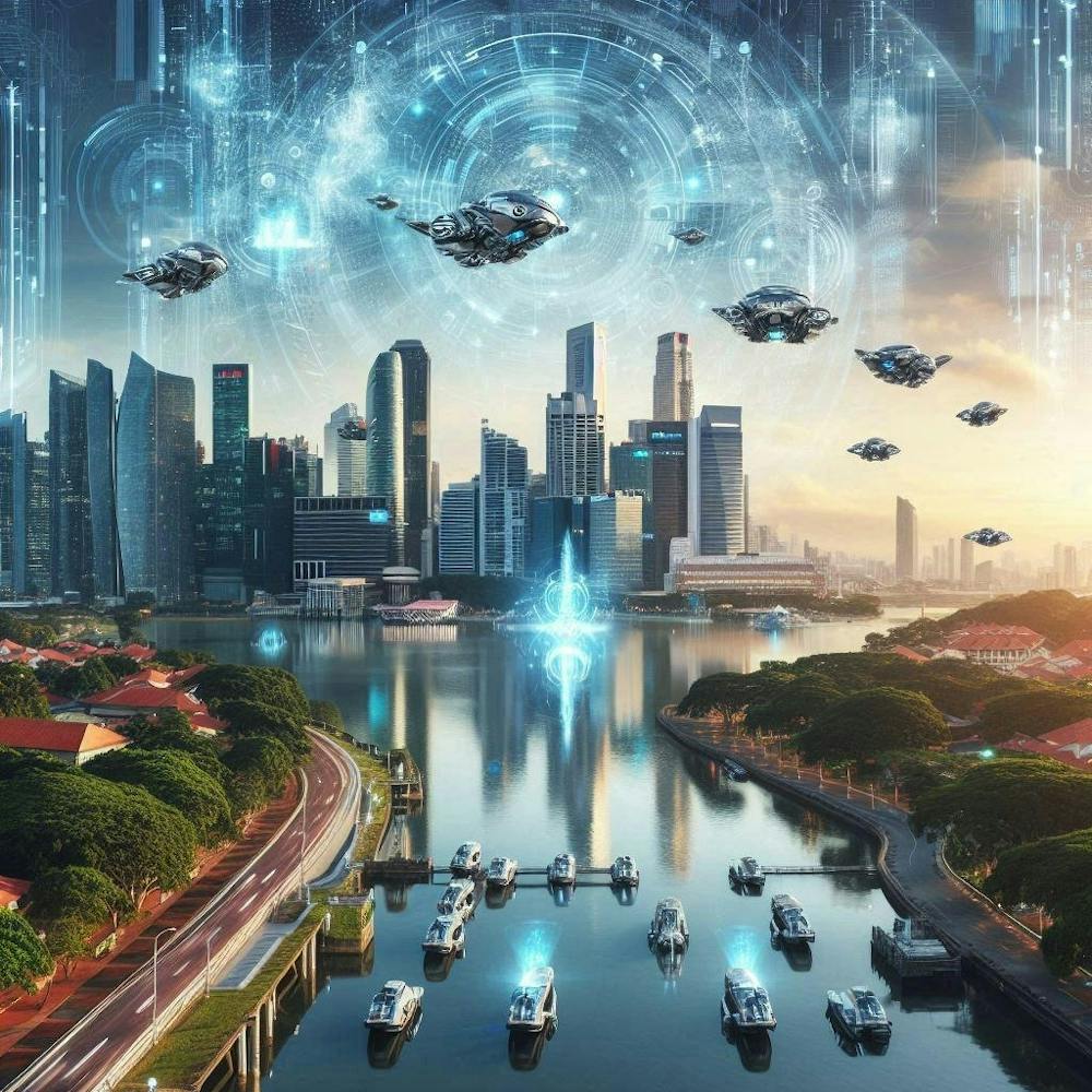 Futuristische Stadtlandschaft