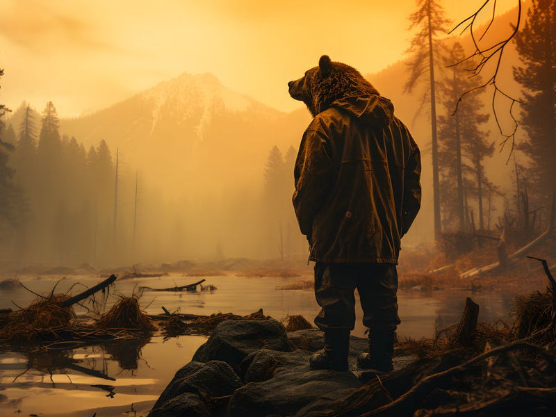 Silent Strength Bear In Solitude