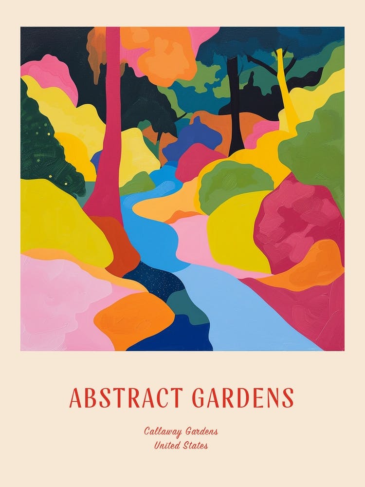 Jardins Colorés Callaway Gardens États-Unis 3 Affiche Rouge