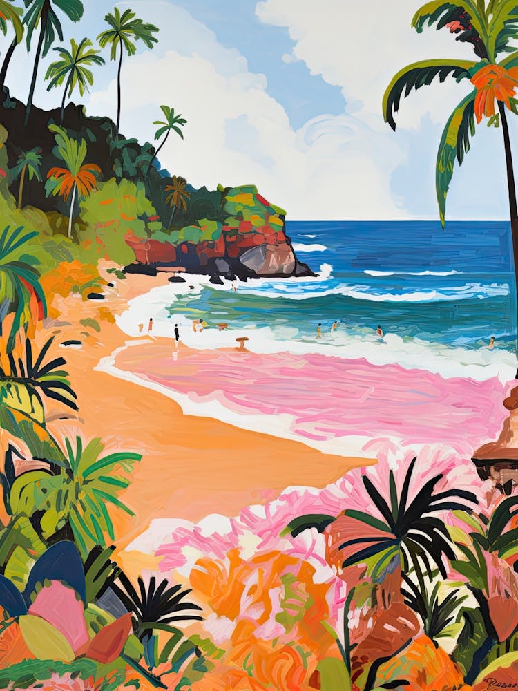Bathsheba Beach, Barbados, Matisse And Rousseau Style 3