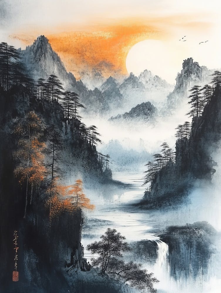 Chinese Traditional Painting Of Landscape