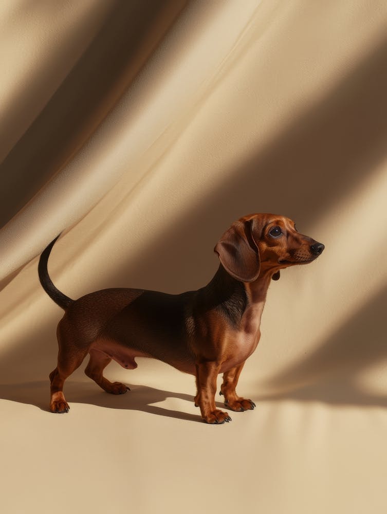 Dachshund.Generated AI. Wall 7